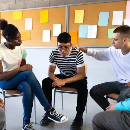 Teens Talking in a Group